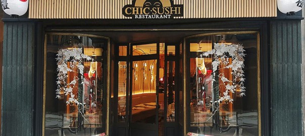 Rótulo Chic-Sushi restaurante